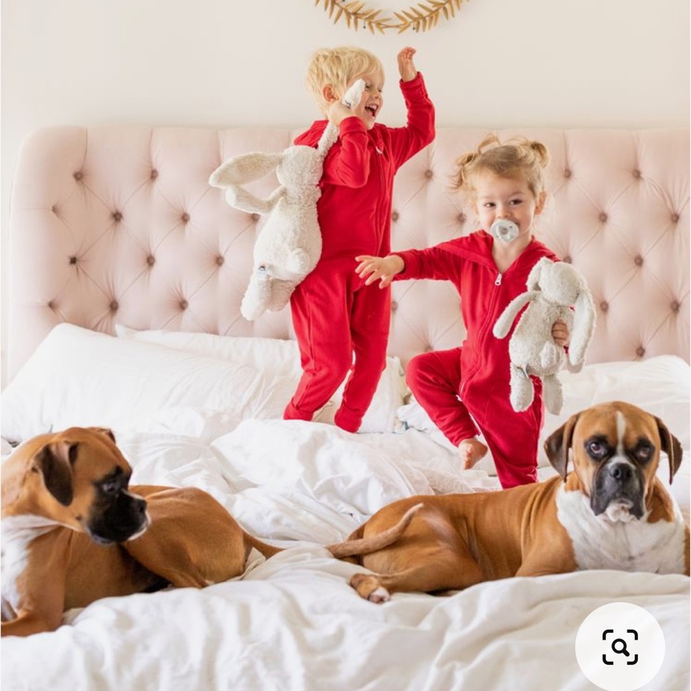 Jillian Harris JH x SMASH + TESS - THE MINI JILLY JOGGER ROMPER JILLY RED 6-12M